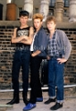Photocall mit den Stray Cats auf dem Dach des Londoner Arista Records Gebäudes